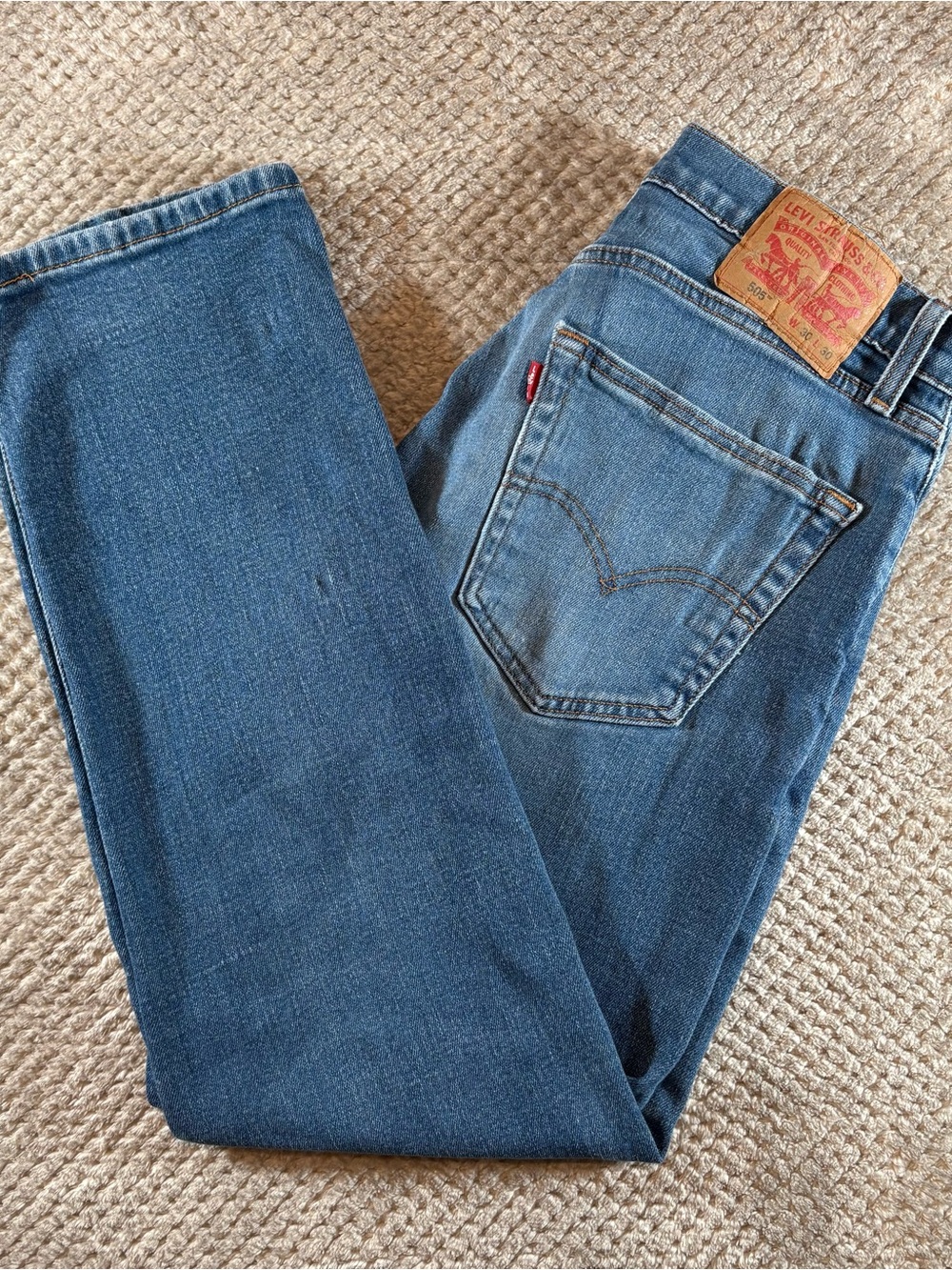 Levi's 505 Men's 30x30 Blue Straight-Leg Jeans